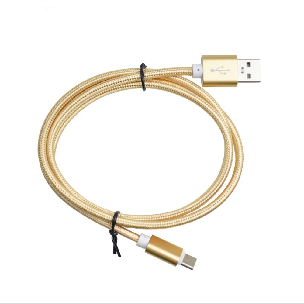 NEW ANDROID 7FT MICRO CHARGING CORD GOLD.